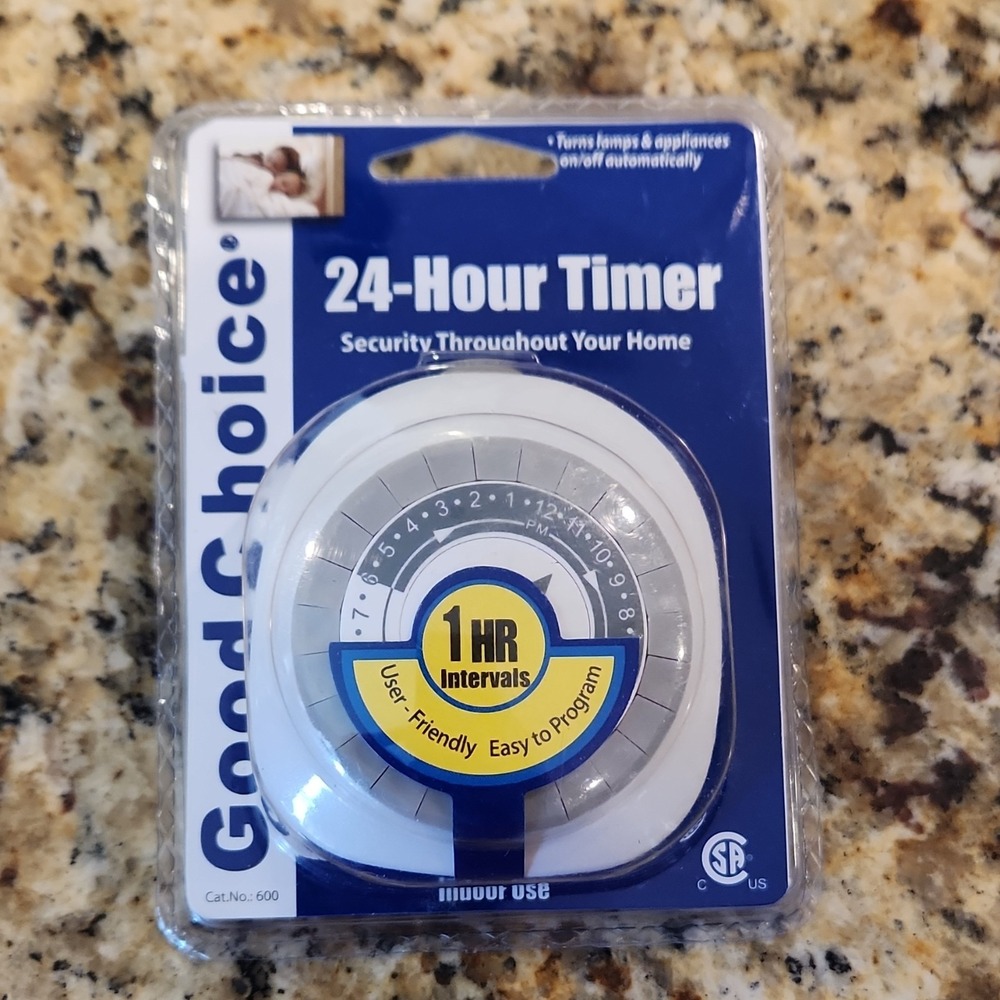 Good Choice 24-Hour Programmable Timer Wall Plug-In Switch White 2 Prong US Plug